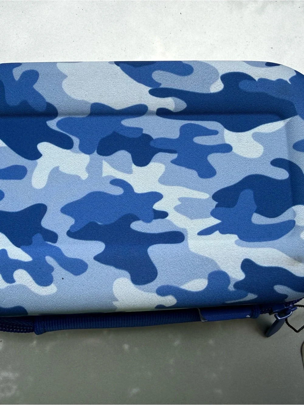 Blue & White Kids Pop-It Pencil Case - Compact Zipper Pouch